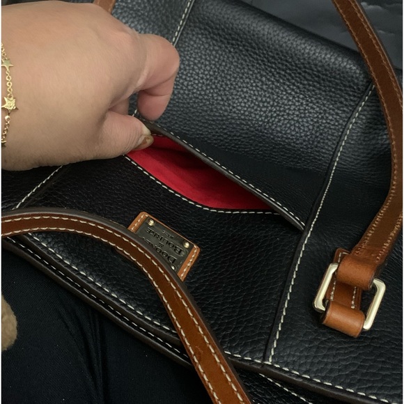 Dooney & Bourke Black Pebbled Leather Lexington Tote Bag - Picture 7 of 15